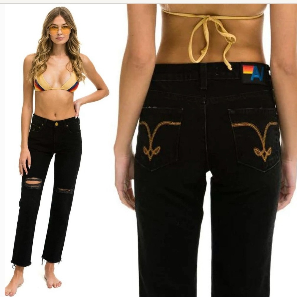 Aviator Nation Black Women Jeans